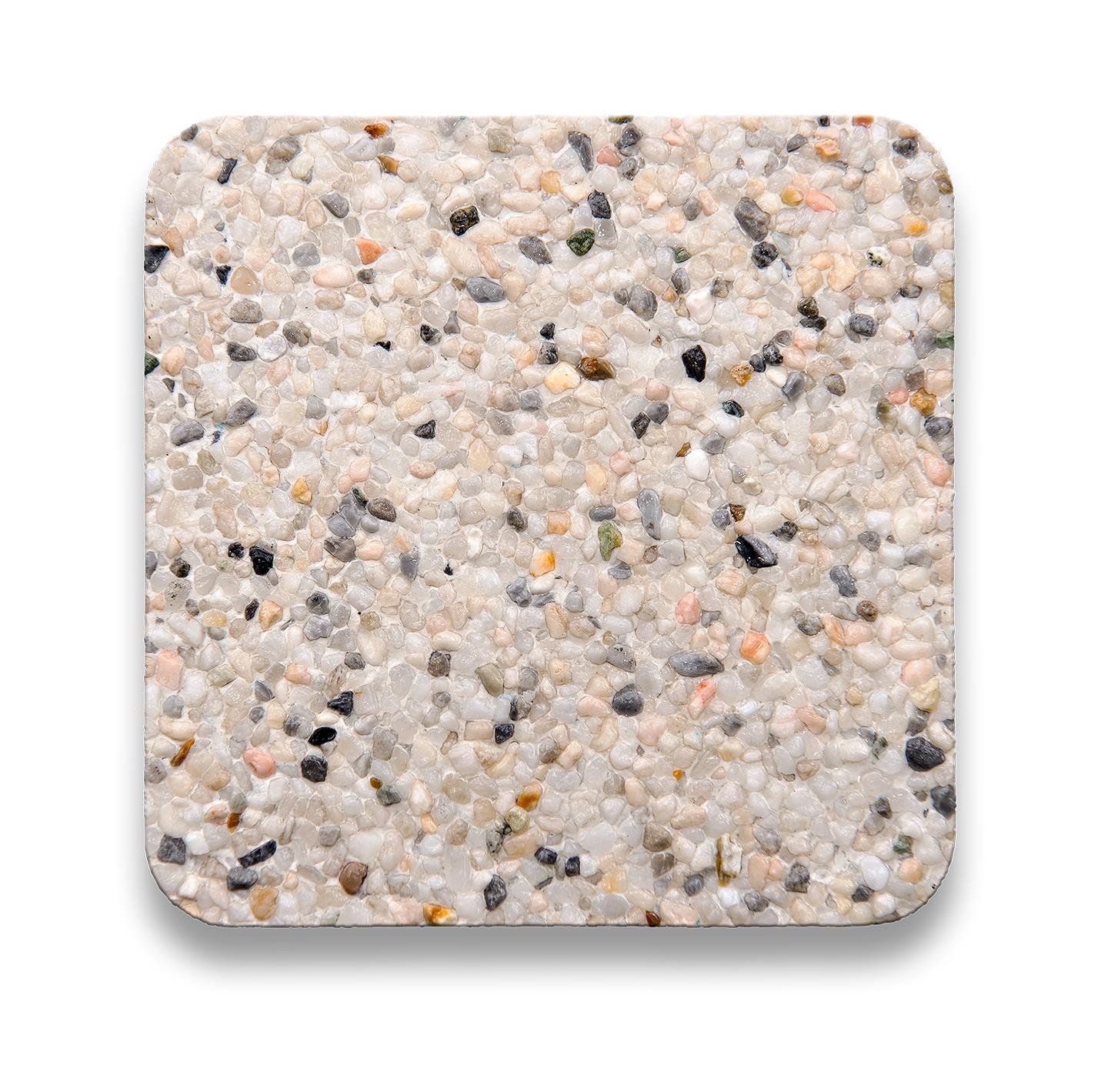 White Pearl PebbleTec — texture swatch detail